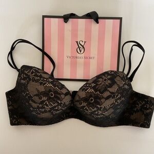 Victorias Secret Angels Secret Embrace Black Bra size 36B